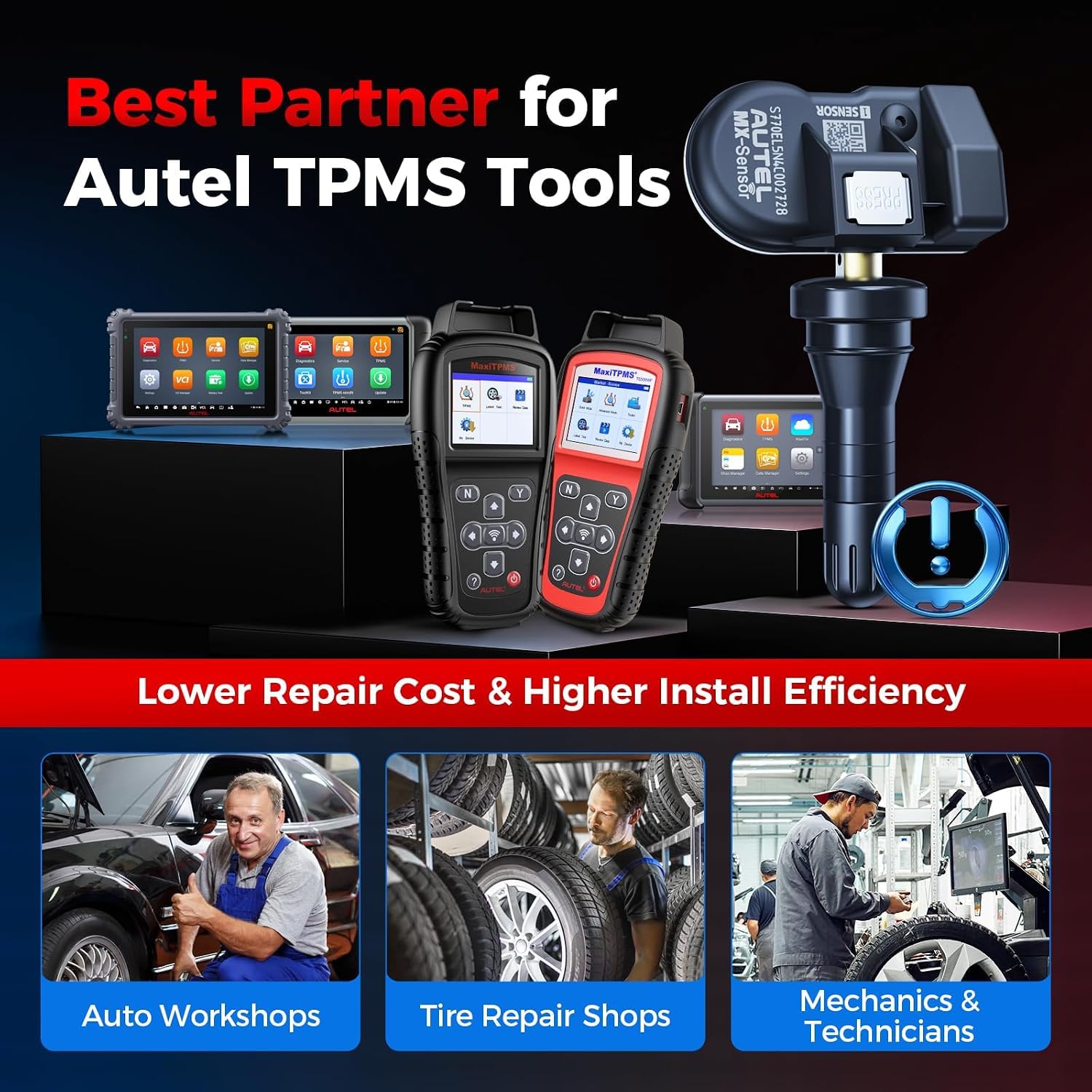 Amazon.com: Autel TPMS Sensors Set of 4, MaxiTPMS MX-Sensor 315+